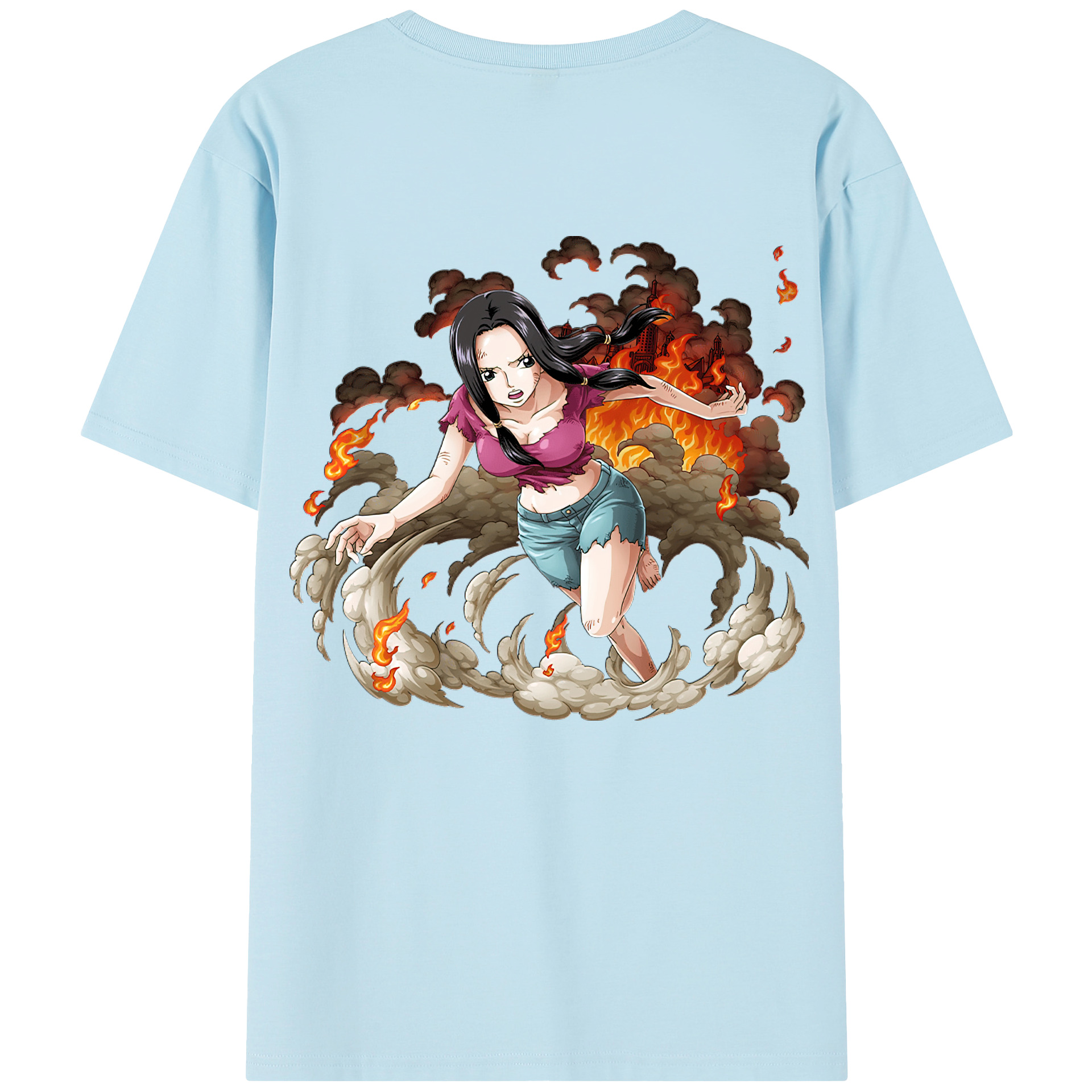 ワンピース ニコ・ロビン ONE PIECE Nico Robin 綿100％半袖Tシャツ（背面プリント）